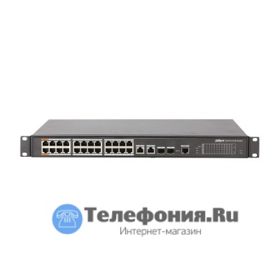 DAHUA DH-PFS4226-24ET-360 24-портовый управляемый коммутатор с РоЕ, уровень L2