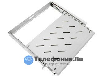 Полка клавиатурная выдвижная переднего крепления для шкафов глубиной 600 мм, серая GYDERS GDR-KBS-G